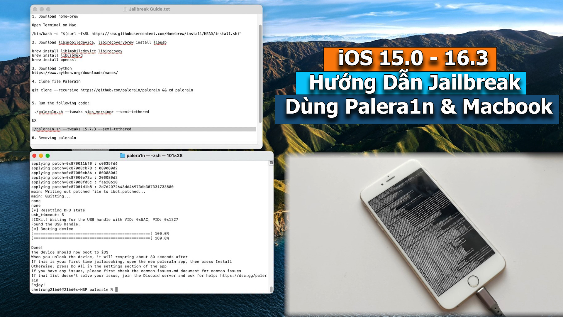 Hướng Dẫn Jailbreak Ios 15 0 16 3 Iphone 6s X Dùng Palera1n